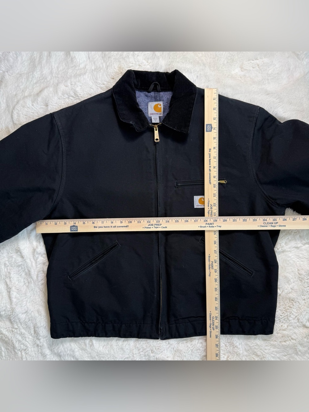 Vintage Carhartt J001 BLK Detroit Jacket Blanket Lined USA – Size XL Regular EUC - Picture 3 of 11